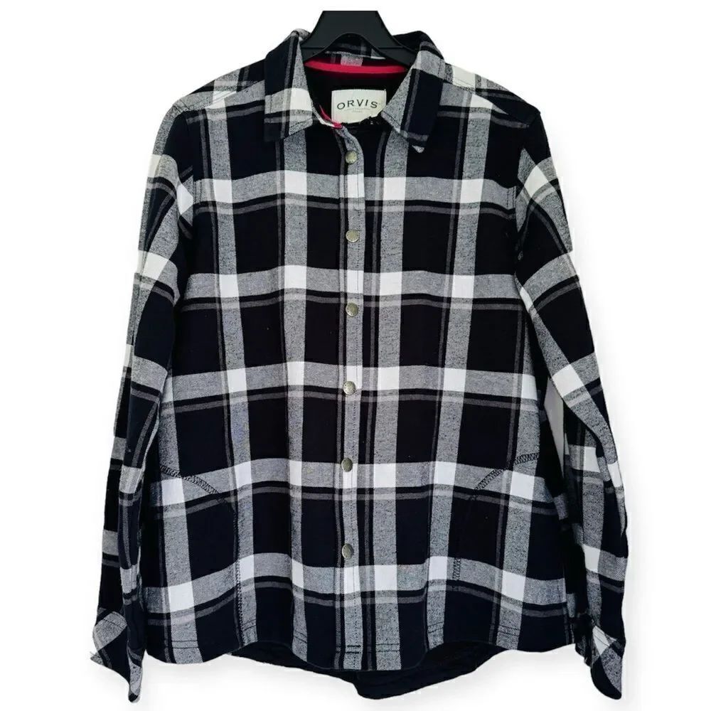 Orvis Women's Fleece Lined Shirt Jacket Shacket Size Large